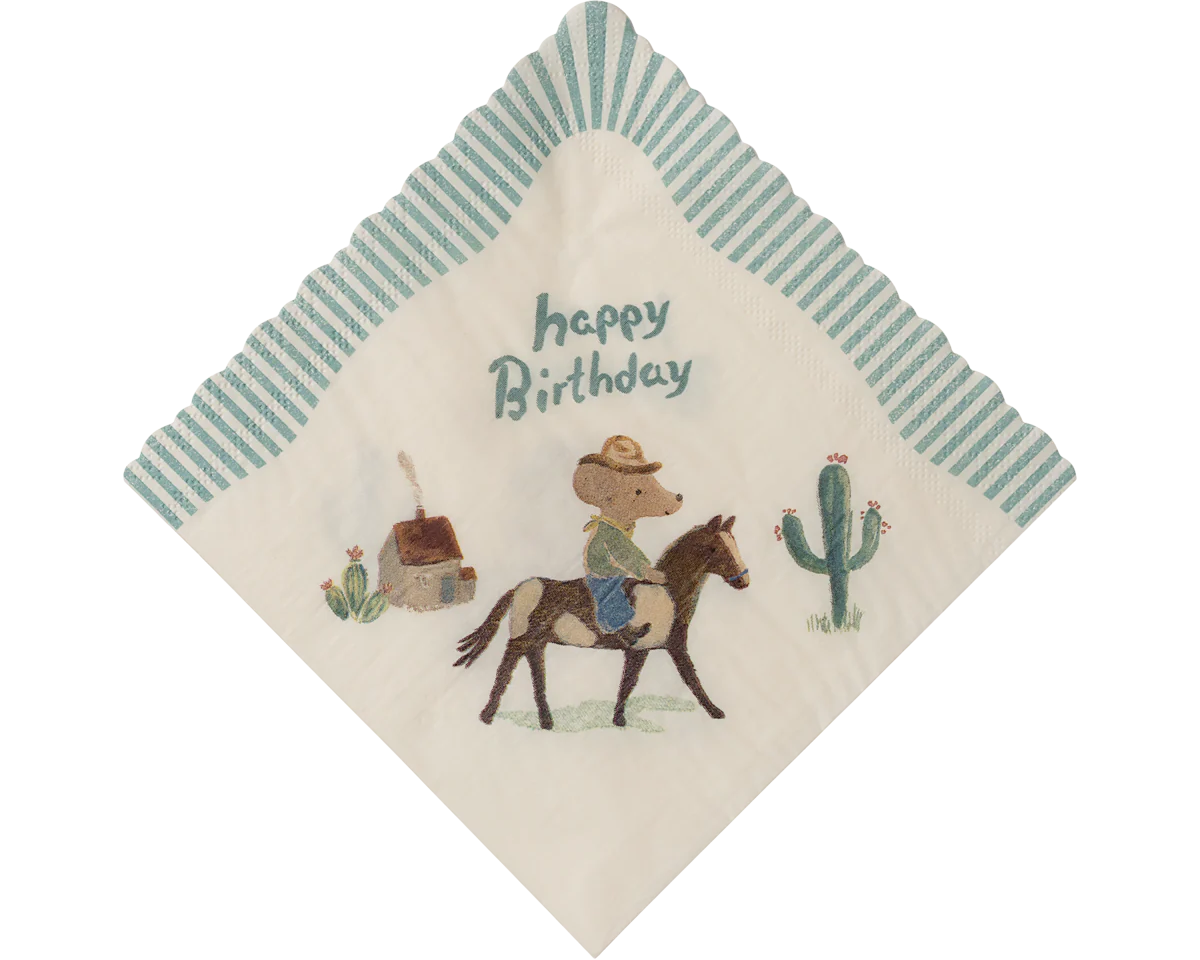 Napkin, Happy birthday - Cowboy