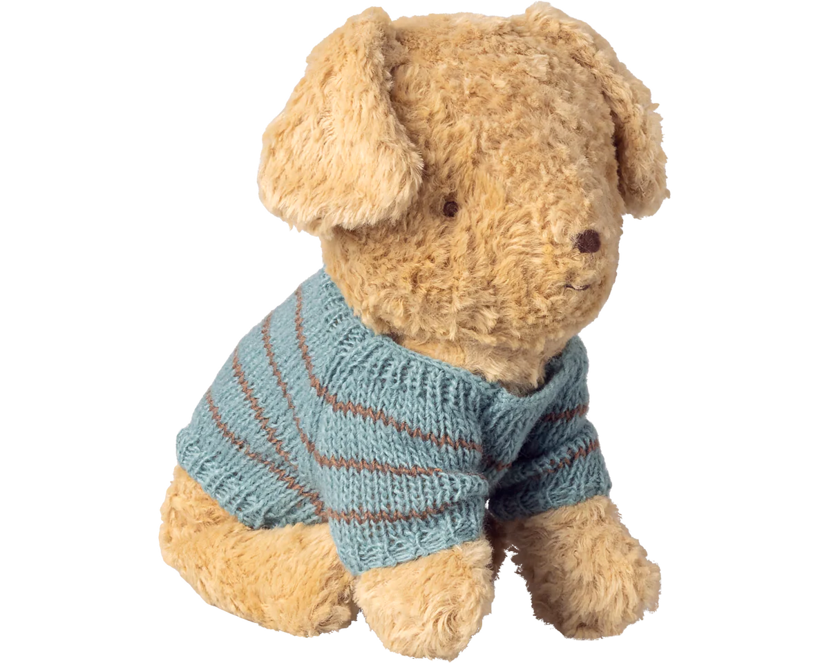 Puppy supply, Small, Knitted sweater - Dusty blue