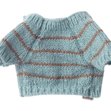 Puppy supply, Small, Knitted sweater - Dusty blue