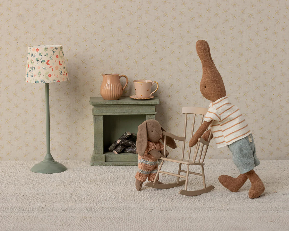Rocking chair, Miniature - Dark sand