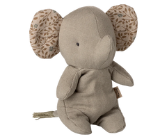Textured elephant plush toy with patterned ears on a white background | Maileg UK