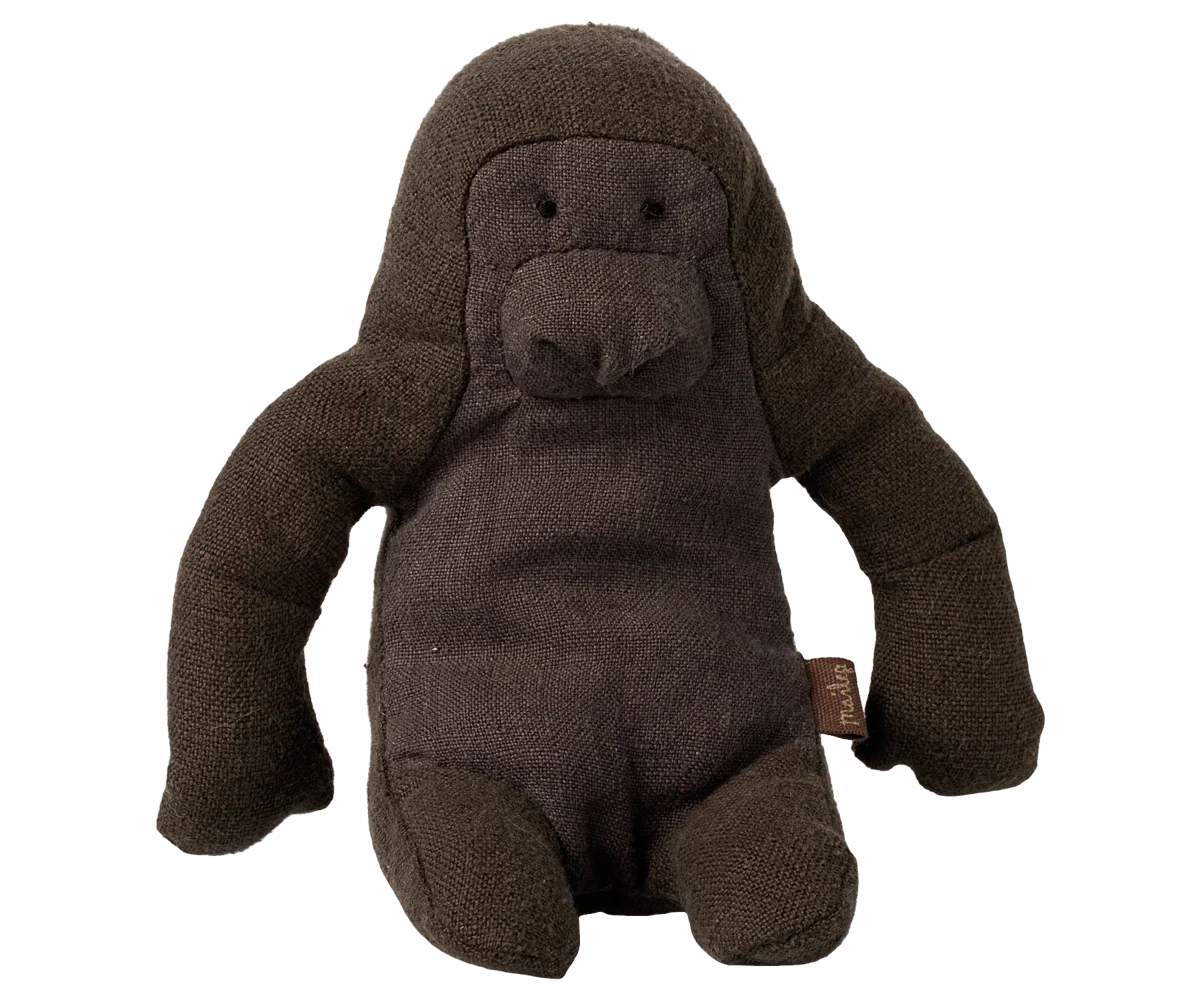 Brown plush monkey toy on a white background | Maileg UK