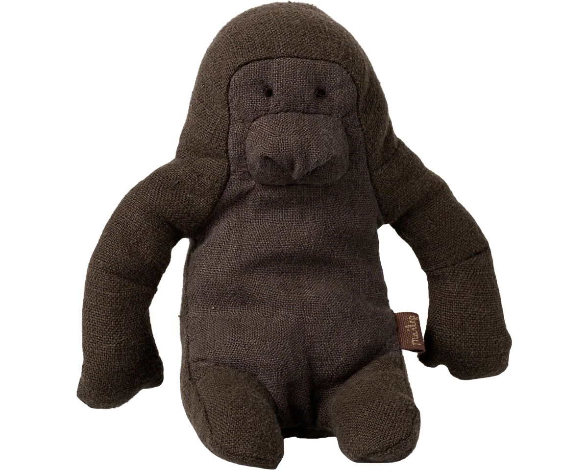 Brown plush monkey toy on a white background | Maileg UK