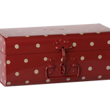 Storage suitcase, Small - Dark red w. tray