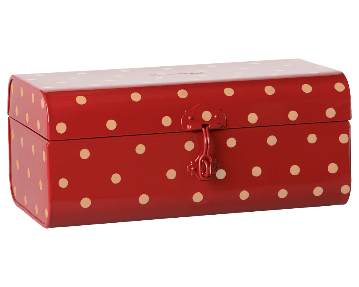 Storage suitcase, Small - Red w. tray