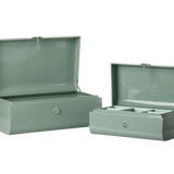 Storage suitcase set - Dark mint/Dark mint w. tray