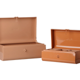 Storage suitcase set - Powder/Coral w. tray