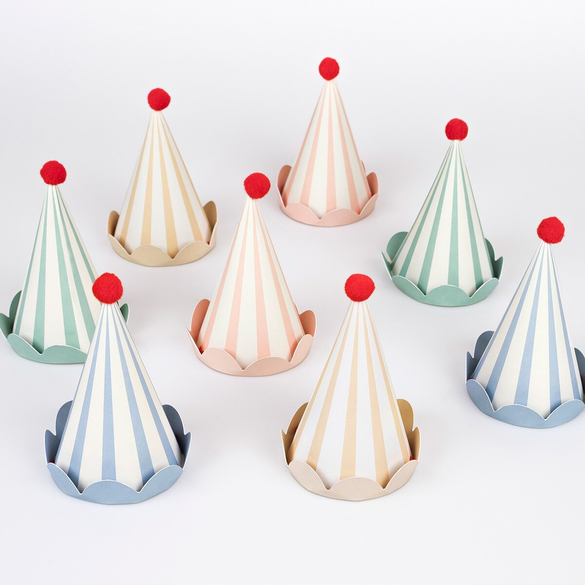 Stripe Pastel Party Hats
