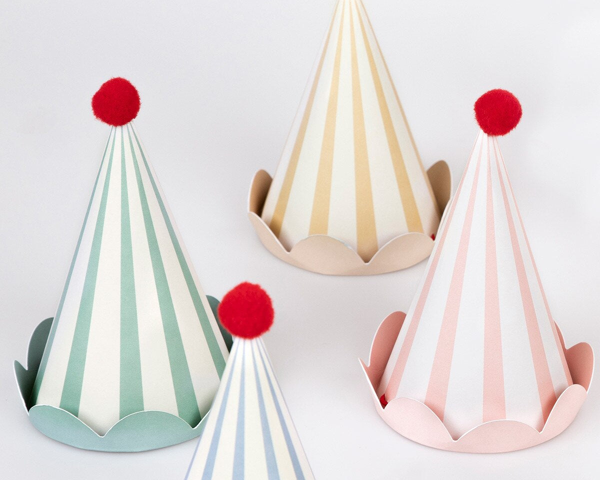 Stripe Pastel Party Hats
