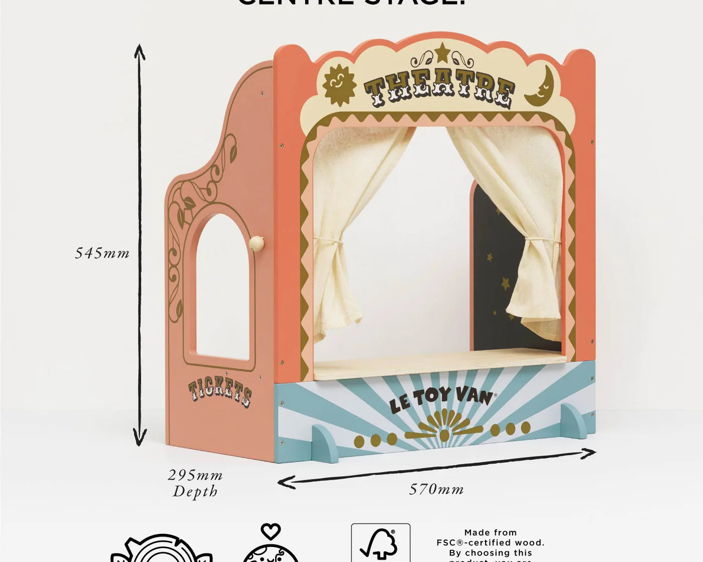 Tabletop Puppet Wooden Theatre