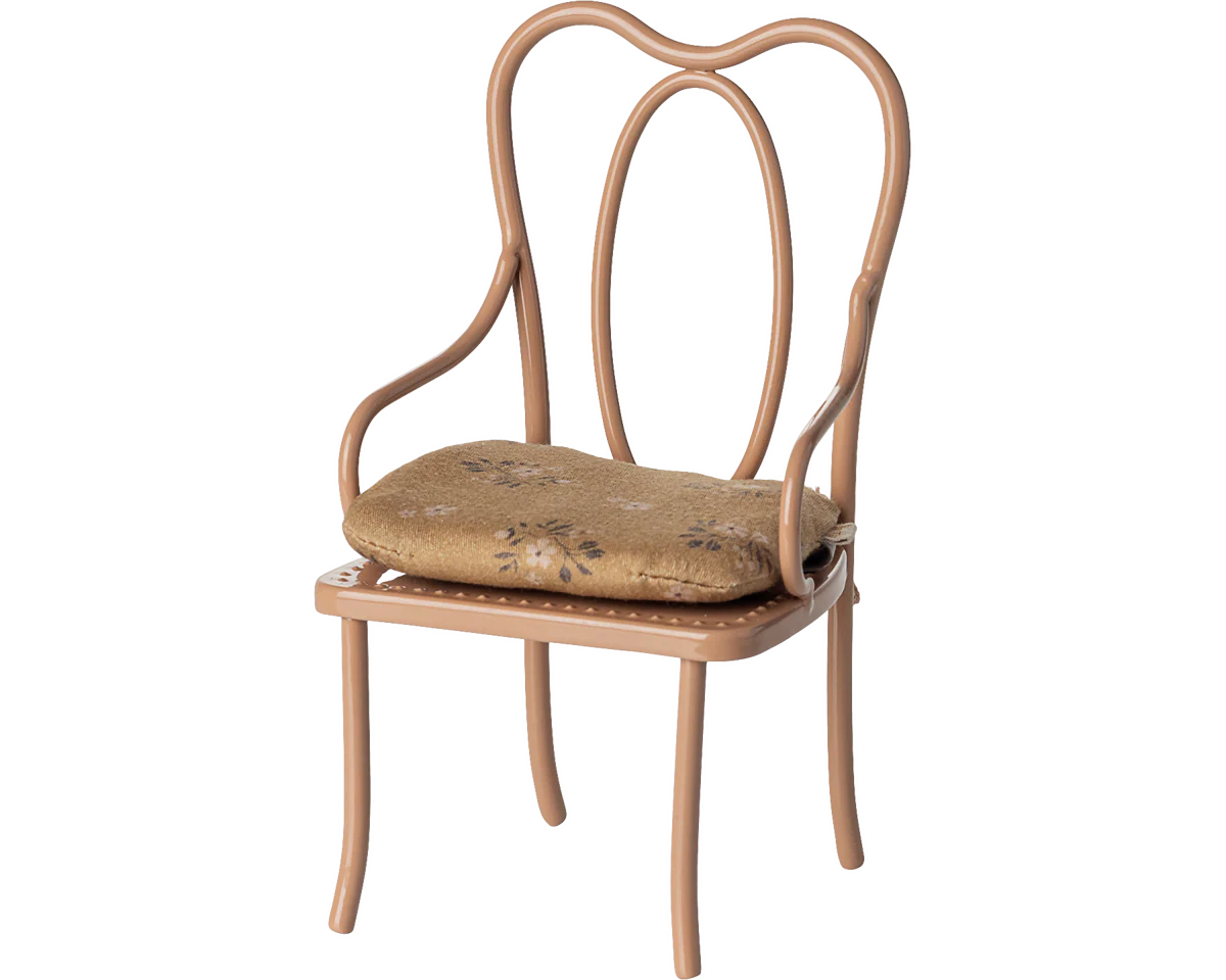 Beige chair with a cushion on a white background | Maileg UK