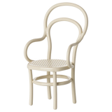 White chair with armrests on a white background | Maileg UK