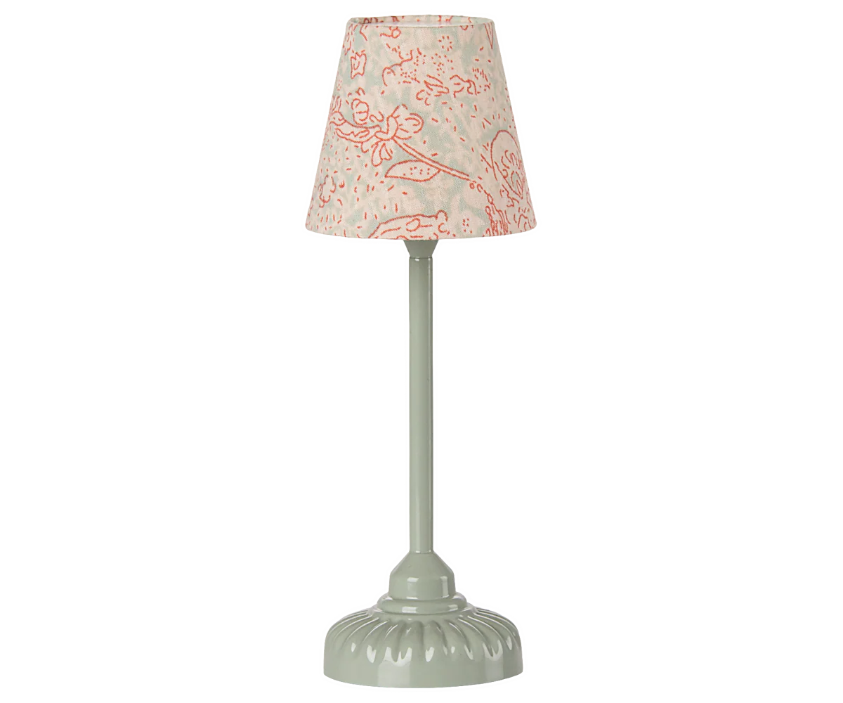 Small lamp with a floral-patterned shade on a white background | Maileg UK