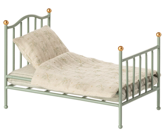 Vintage single bed, Mouse - Mint
