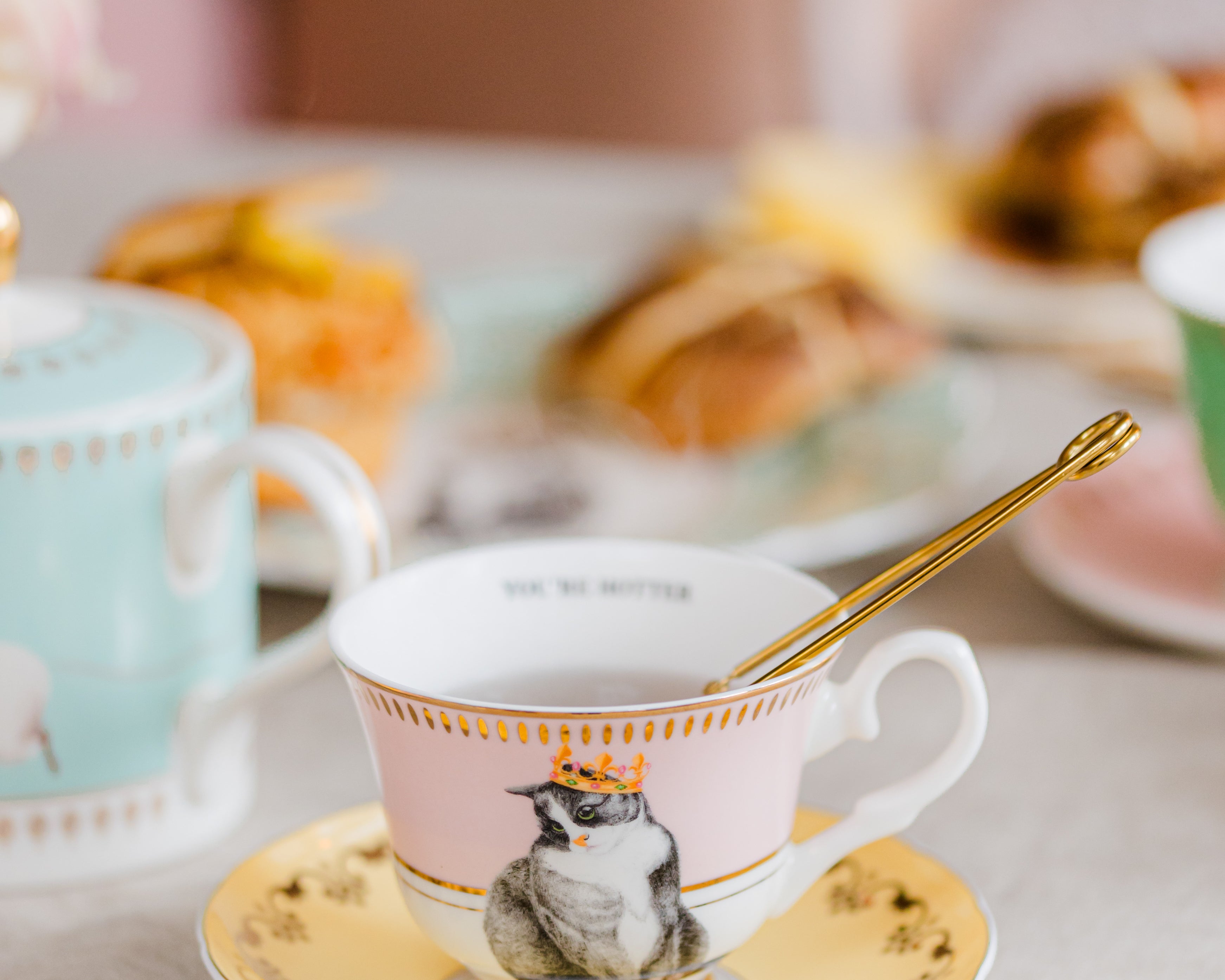 Yvonne Ellen Best of British Tea Cup and Saucers Set of Two | China Tea Cups
