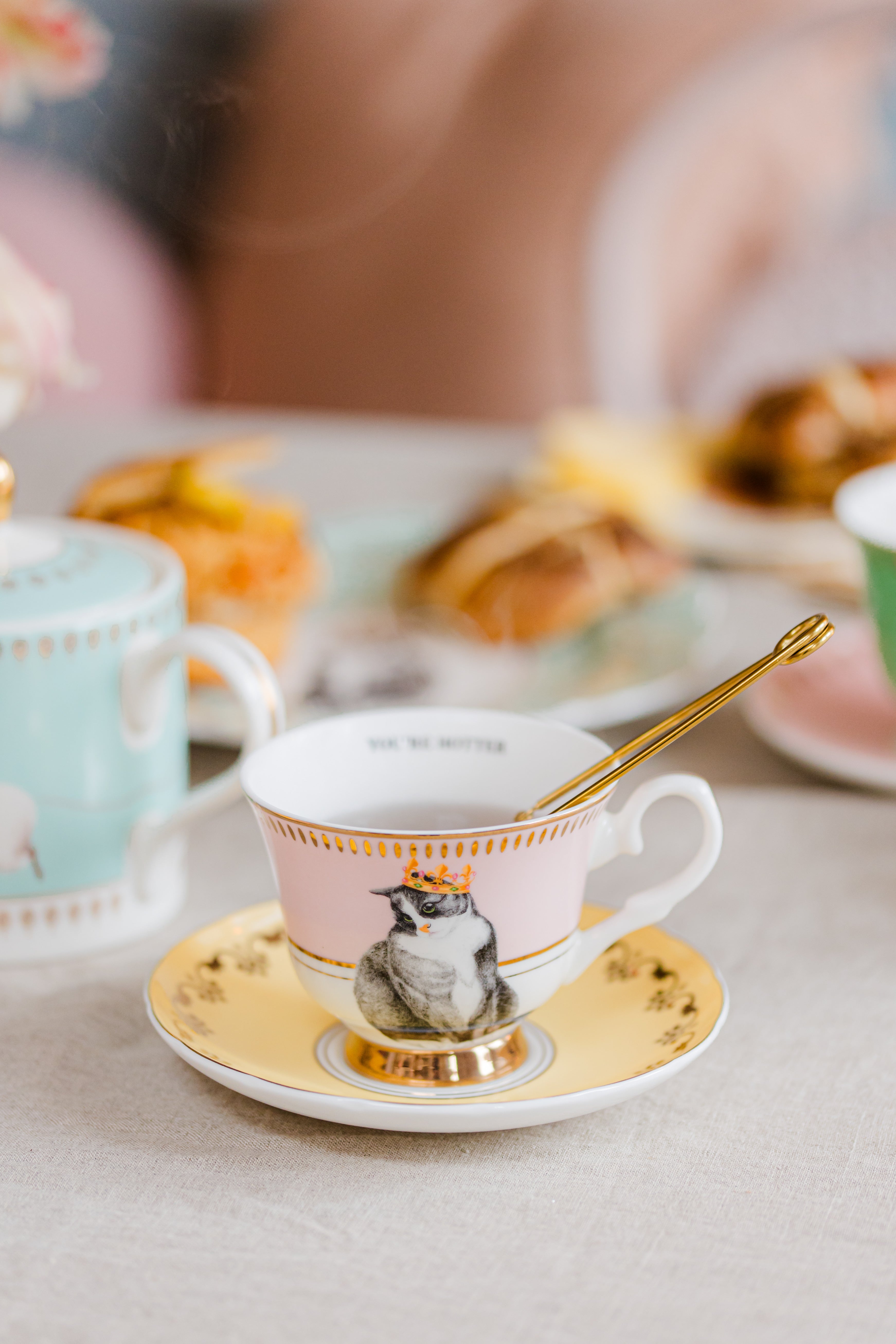 Yvonne Ellen Best of British Tea Cup and Saucers Set of Two | China Tea Cups