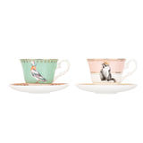 Yvonne Ellen Best of British Tea Cup and Saucers Set of Two | China Tea Cups