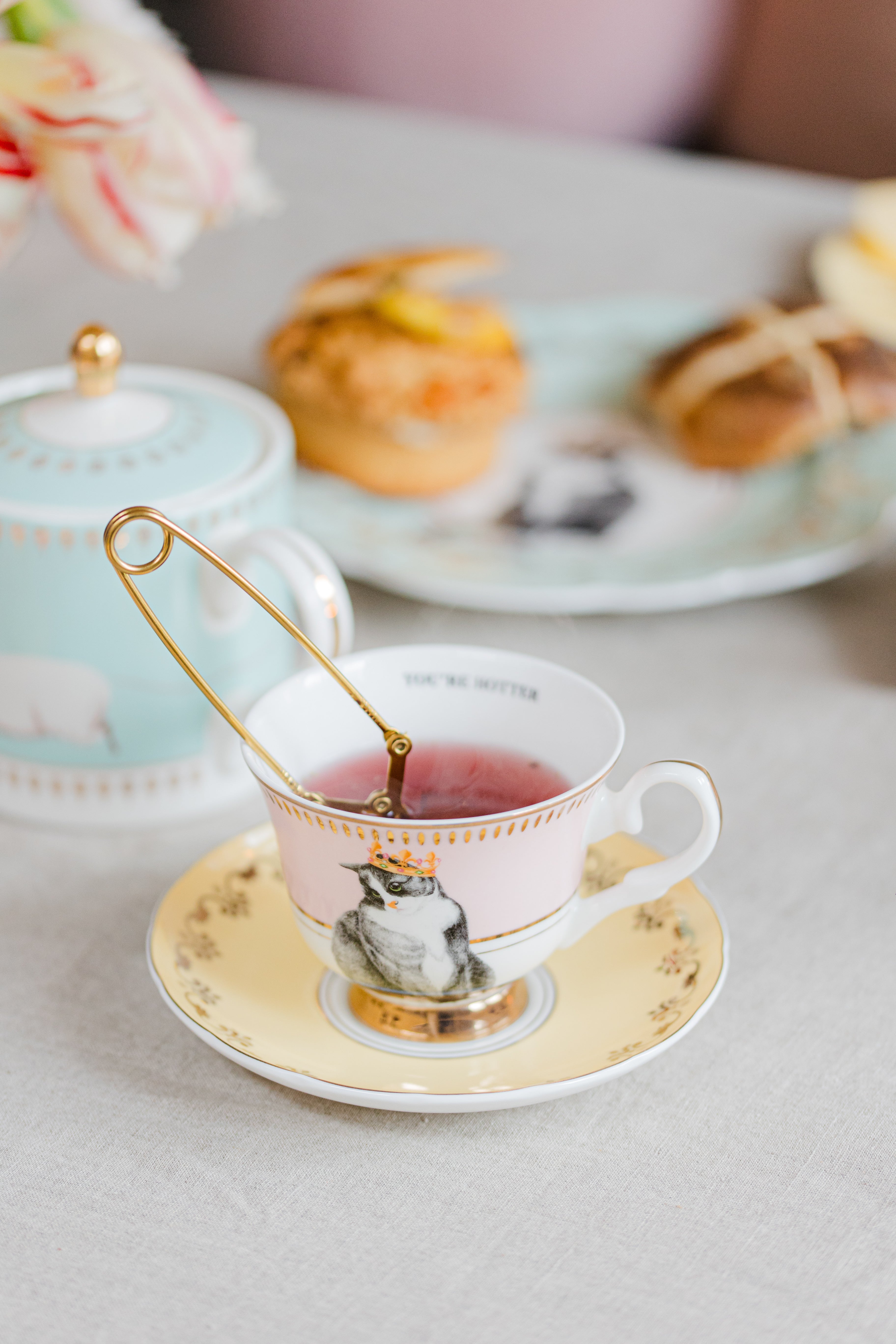 Yvonne Ellen Best of British Tea Cup and Saucers Set of Two | China Tea Cups
