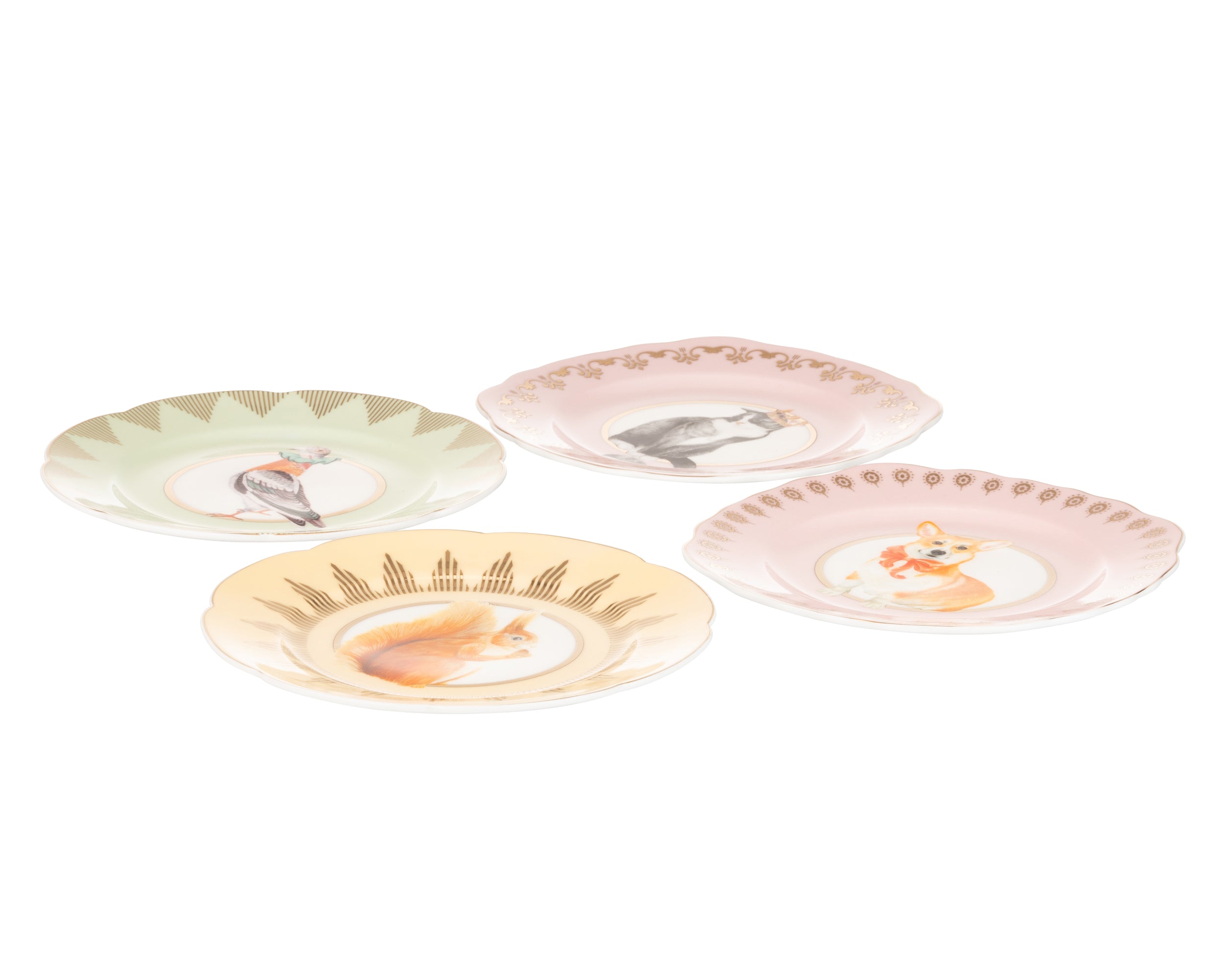 Yvonne Ellen Best of British Tea Plates 16cm (Set of 4) | Beautiful Plates