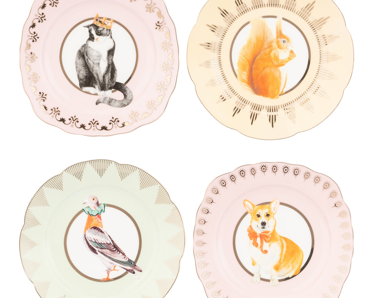 Yvonne Ellen Best of British Tea Plates 16cm (Set of 4) | Beautiful Plates