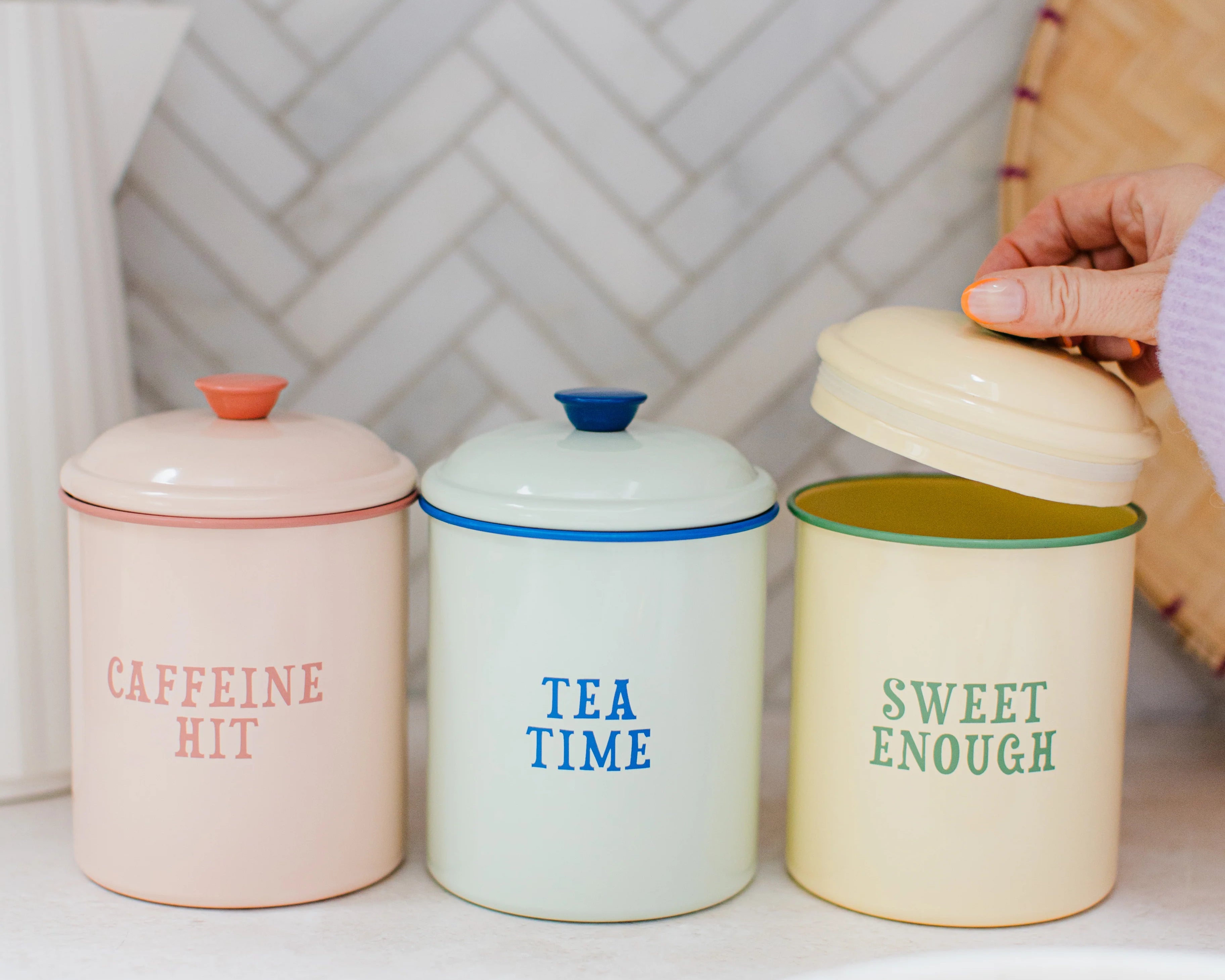 Yvonne Ellen Enamel Storage Tin (Coffee)