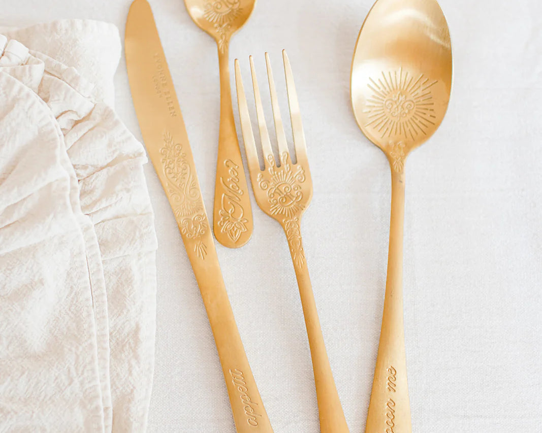 Yvonne Ellen Gold Cutlery Set (16pcs)