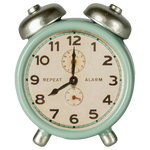 Maileg Alarm Clock, Mouse - Mint | Dollhouse Miniatures