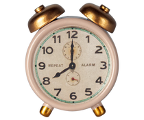 Maileg Alarm Clock, Mouse - Powder | Dollhouse Miniatures