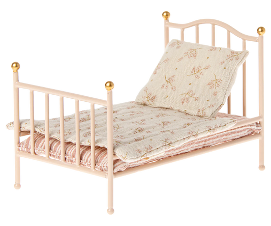 Maileg Vintage bed, Mouse - Rose | Dollhouse Furniture