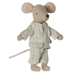 Big Brother Maileg Mouse in his blue stripe pyjamas | Collectable Heirloom Toys
