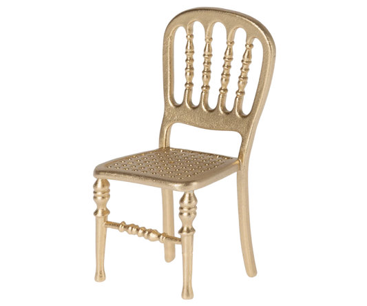 Gold Mouse Size Dinning Chair | Dollhouse Miniatures