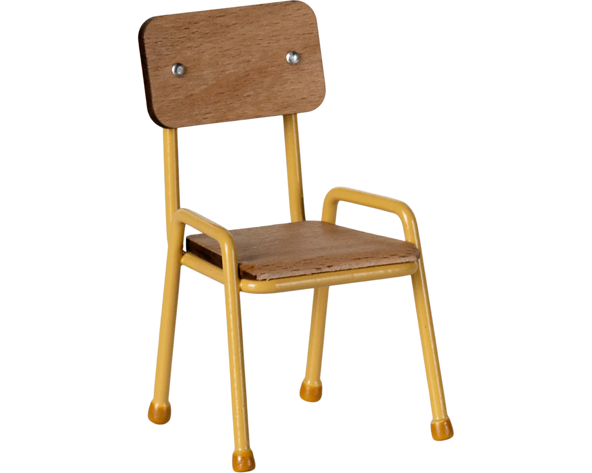 Maileg Chair Mouse - Yellow | Dollhouse Miniatures