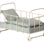 Maileg Cot Bed Micro Blue | Dollhouse Accessories