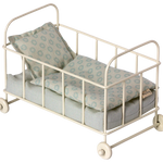 Maileg Cot Bed Micro Blue | Dollhouse Accessories