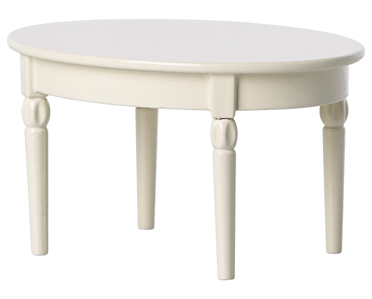 Cream Mouse Size Dining Table | Miniature Dollhouse Furniture