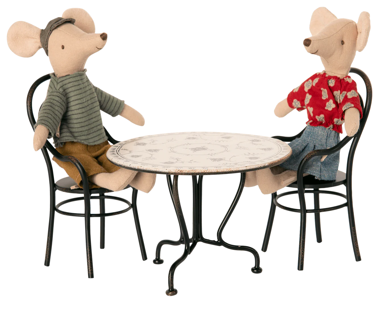 Maileg dining set, table and two chairs | Dollhouse Miniatures Furniture