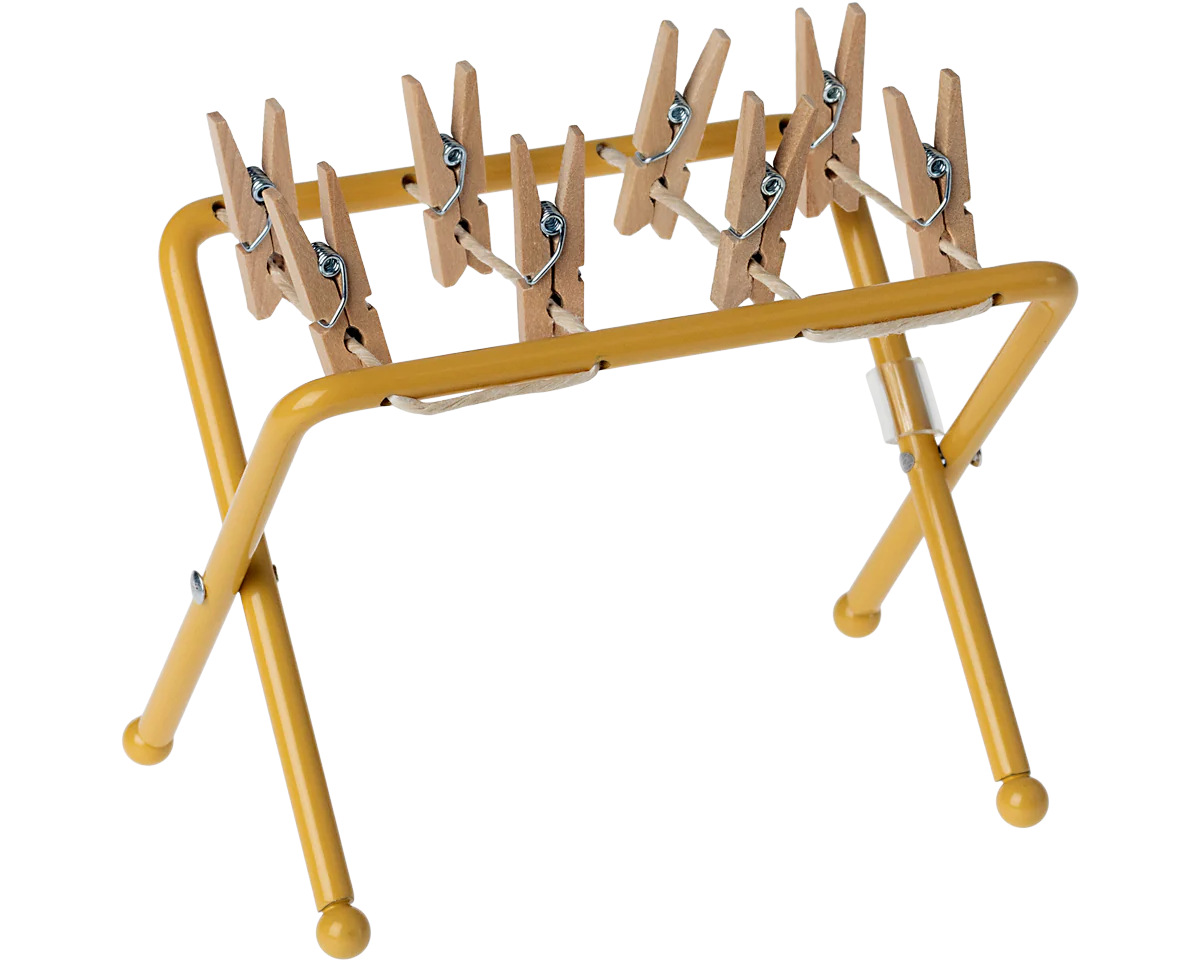 Maileg Mouse size drying rack with mini pegs | Dollhouse Miniature Furniture