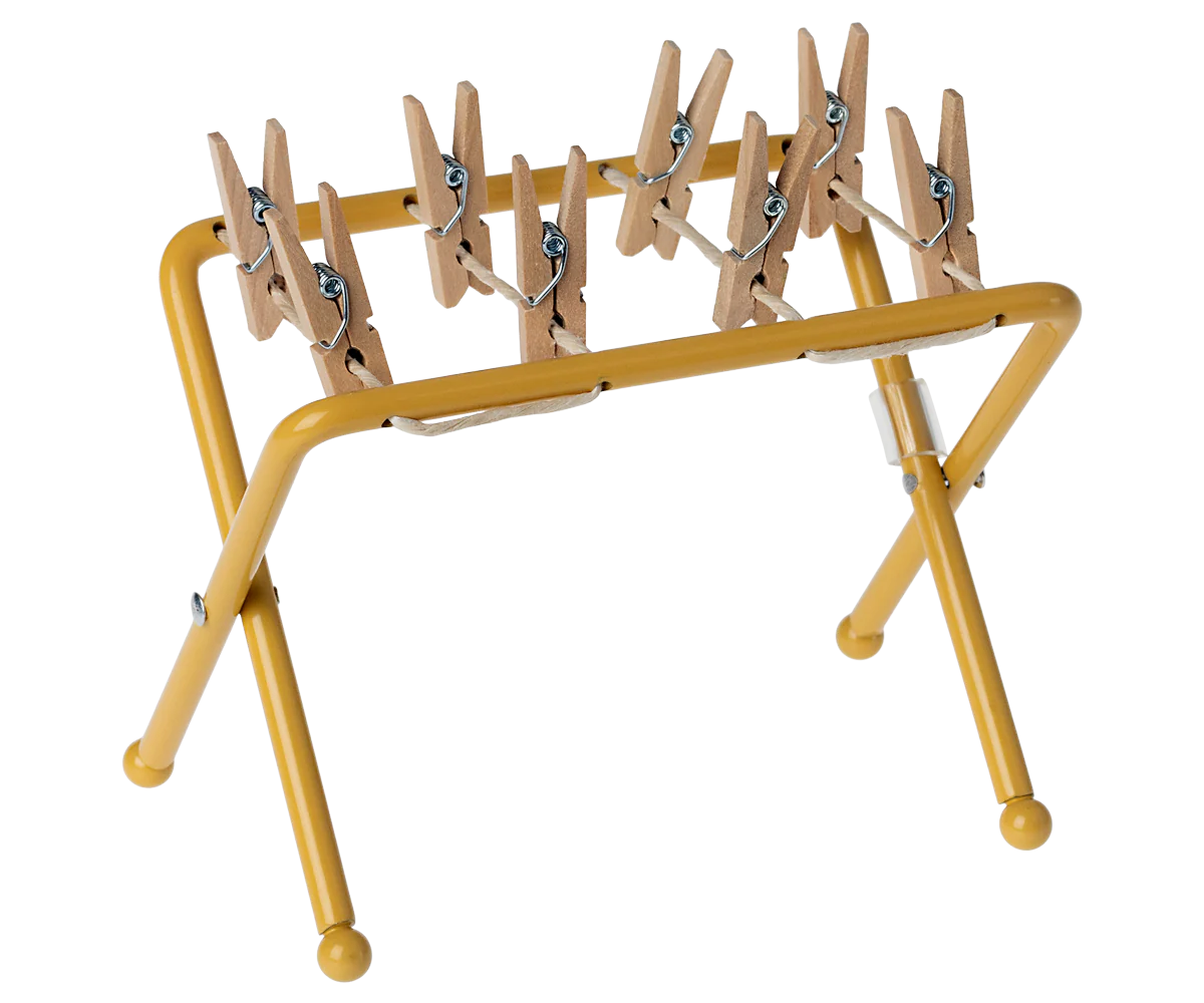 Maileg Mouse size drying rack with mini pegs | Dollhouse Miniature Furniture