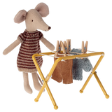 Maileg Mouse size drying rack with mini pegs | Dollhouse Miniature Furniture