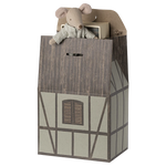 Maileg Mint House gift bag with opening window and door | collectable heirloom toys
