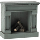 Maileg Fireplace, Mouse - Blue