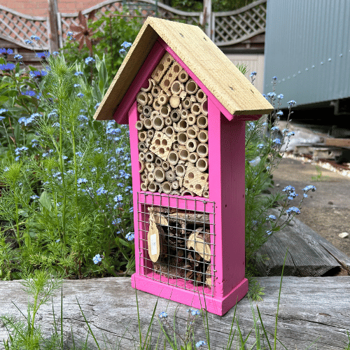 handmade bug hotel | made from reclaimed wood in Lincolnshire | the perfect home for bee's butterflies bugs