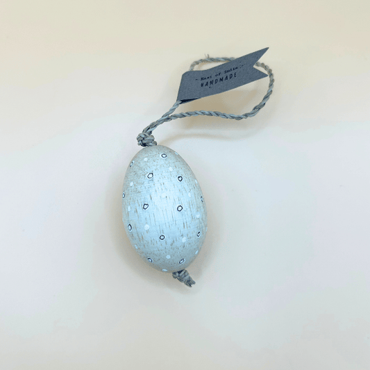 Hanging Wooden Egg - Dots
