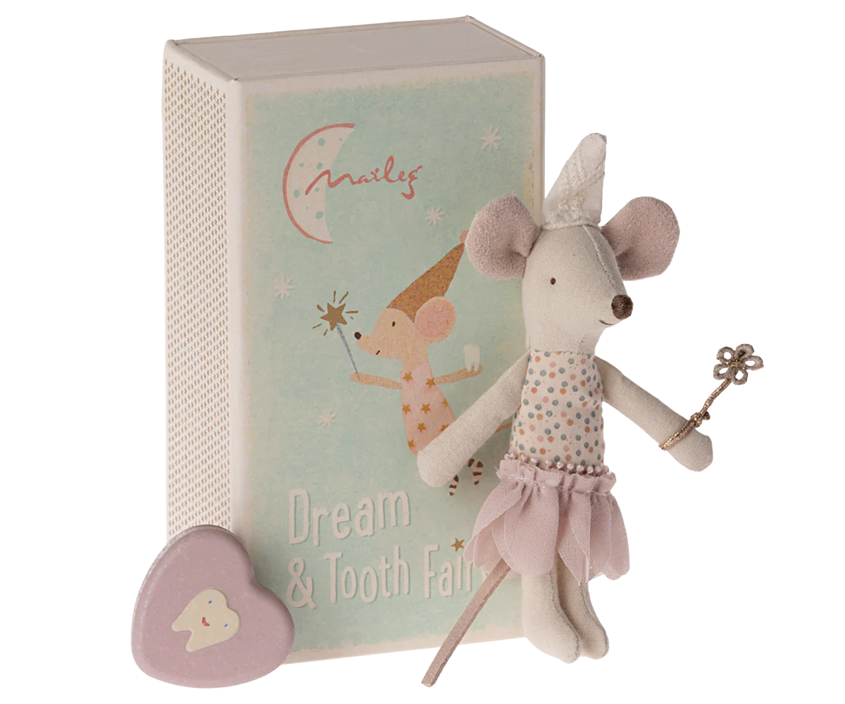 Maileg Tooth fairy Mouse - Little sister in matchbox | Collectable Heirloom Toys