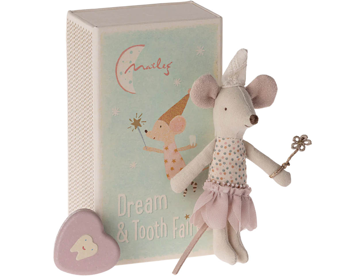 Maileg Tooth fairy Mouse - Little sister in matchbox | Collectable Heirloom Toys