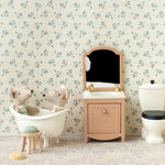 Mouse babies in the bath in a mouse size bathroom | Maileg UK