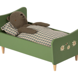 Wooden bed, Teddy dad - Dusty Green