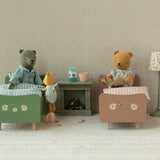Wooden Bed, Teddy Mom - Rose