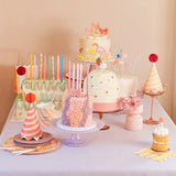 Multi Stripe Candles (x16)
