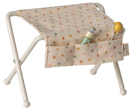 Maileg Nursery table, Baby mouse - Off white | Dollhouse Furniture